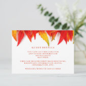 紅葉素朴秋の結婚式ゲスト詳細 エンクロージャーカード (スタンド正面)