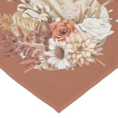 紅葉素朴秋フラワーズテラコッタ ショートテーブルランナー (コーナー)