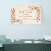 紅葉素朴秋秋の結婚式へようこそ 横断幕 (トレードショー)