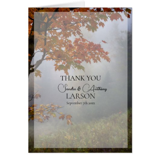 紅葉素朴結婚の感謝 (正面)