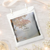 紅葉素朴結婚式の引き出物バッグ フェイバーバッグ (クリップ留めされた状態)