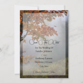 紅葉素朴結婚式の日付の保存 セーブザデート (正面)