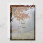 紅葉素朴結婚式の日付の保存 セーブザデート (裏面)