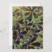 紅葉紫色の緑の黄結婚色 招待状 (裏面)