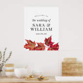 紅葉結婚のウェルカムサイン ポスター (キッチン)
