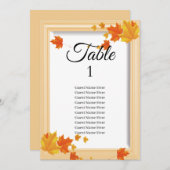 紅葉結婚の座席表カード 招待状 (正面/裏面)