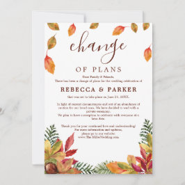 紅葉結婚の延期 招待状