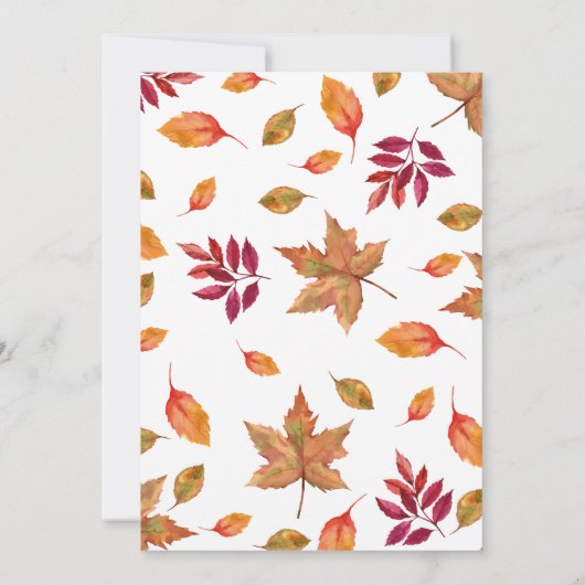 紅葉結婚の延期 招待状 (裏面)