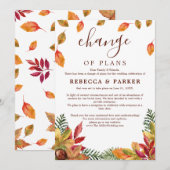 紅葉結婚の延期 招待状 (正面/裏面)