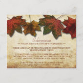 紅葉結婚の挿入カード エンクロージャーカード (正面)