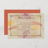 紅葉結婚の挿入リハーサルディナー 招待状 (正面/裏面)