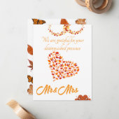 紅葉結婚サンキューカード | ミスター・アンド・ミセス ノートカード (正面/裏面インサイチュ)
