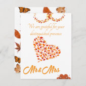紅葉結婚サンキューカード | ミスター・アンド・ミセス ノートカード (正面/裏面)