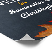 紅葉結婚シャルボードのギフトテーブル ポスター (角)