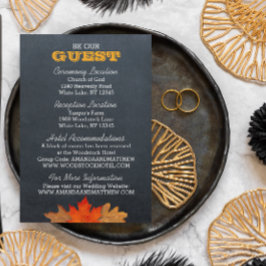 紅葉結婚シャルボード情報カード エンクロージャーカード