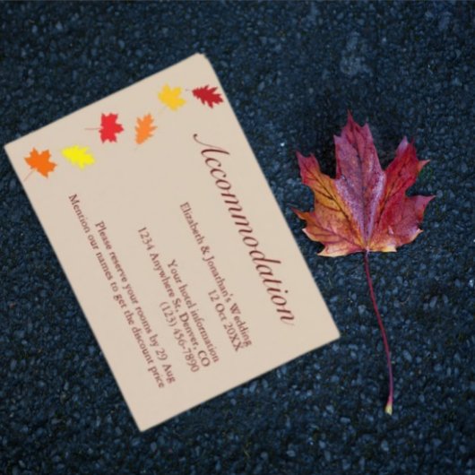 紅葉結婚ズアコモデーション エンクロージャーカード