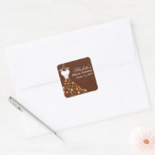 紅葉結婚ズドレスブライダルシャワー スクエアシール (封筒)