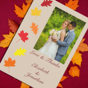 紅葉結婚ズ サンキューカード
