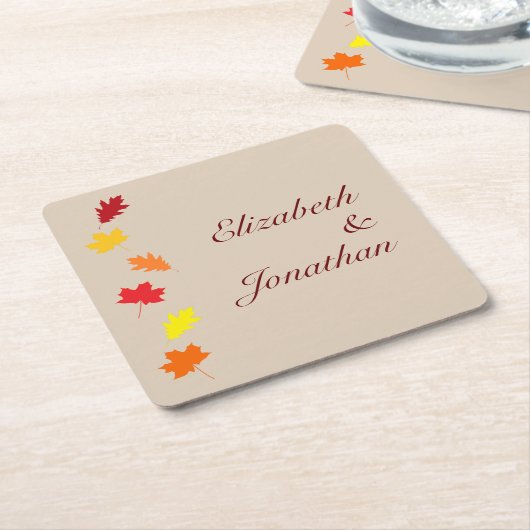紅葉結婚ズ スクエアペーパーコースター (アングル)