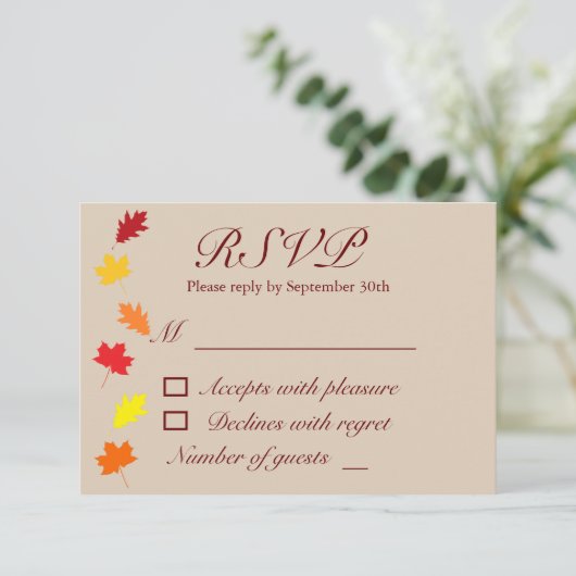 紅葉結婚ズ 出欠カード (スタンド正面)