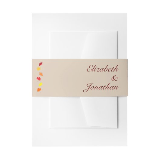 紅葉結婚ズ 招待状ベリーバンド (正面例)