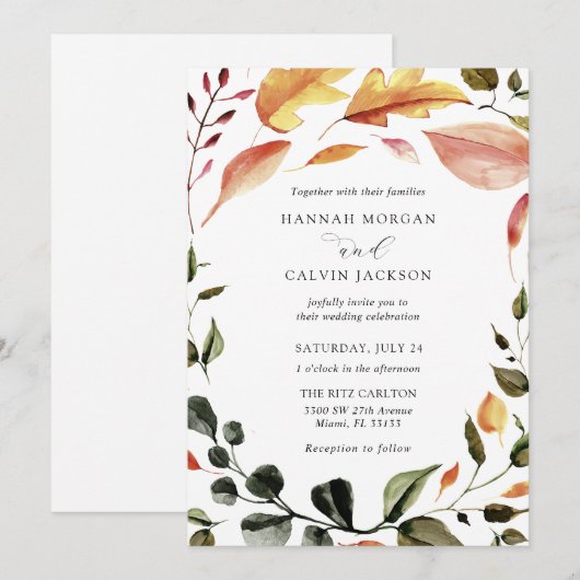 紅葉結婚ズ 招待状 (正面/裏面)