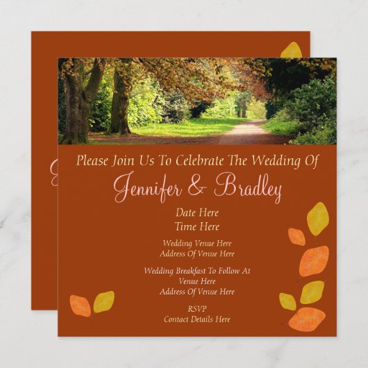 紅葉結婚ズ 招待状 (正面/裏面)