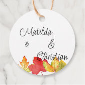 紅葉結婚式の引き出物ラベル フェイバータグ (裏面)