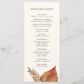 紅葉結婚式プログラム プログラム (裏面)