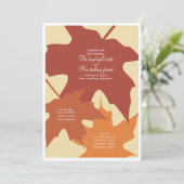 紅葉結婚式招待状-オレンジ 招待状 (スタンド正面)