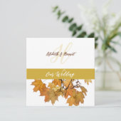 紅葉結婚式招待状 招待状 (スタンド正面)