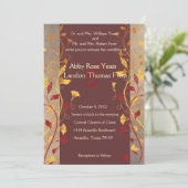 紅葉結婚式招待状 招待状 (スタンド正面)