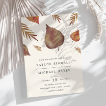 紅葉結婚式招待状