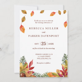 紅葉結婚式招待状 招待状