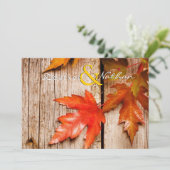 紅葉結婚式招待状 招待状 (スタンド正面)