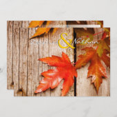 紅葉結婚式招待状 招待状 (正面/裏面)