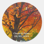 紅葉結婚式用シール ラウンドシール (正面)