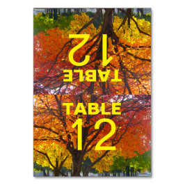 紅葉結婚折り畳みテーブルカード テーブルナンバー
