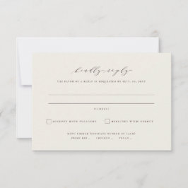 紅葉結婚秋のシンプル梅 出欠カード