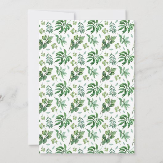 紅葉結婚緑 招待状 (裏面)