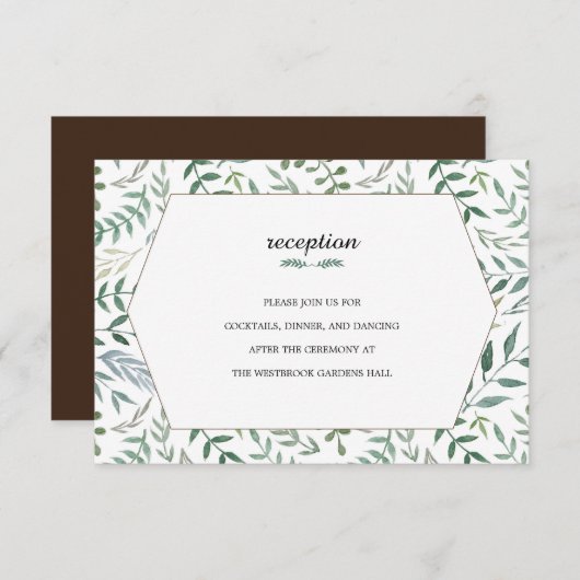 紅葉結婚緑 招待状 (正面/裏面)