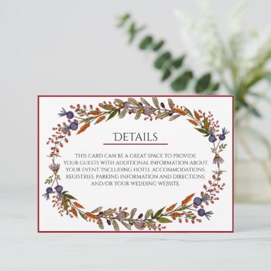 紅葉結婚詳細 招待状 (スタンド正面)