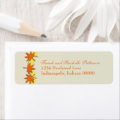 紅葉縁ど差出人住所ラベル ラベル (インサイチュ)