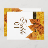 紅葉織りダイヤモンド「テーブル番号」 ポストカード (正面/裏面)