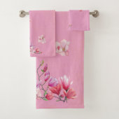 紅葉色の飾クラシックりアートのマグノリア バスタオルセット (インサイチュ)