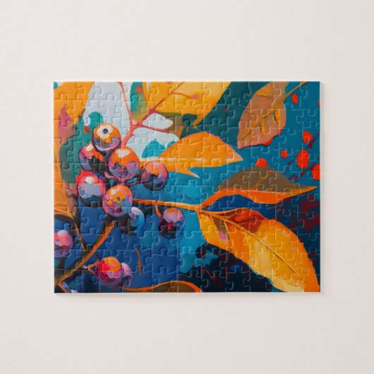 紅葉色彩の鮮やか油抽象芸術紅葉 ジグソーパズル (横)