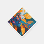 紅葉色彩の鮮やか油抽象芸術紅葉 スタンダードカクテルナプキン (角)