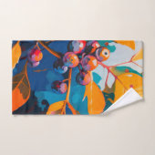 紅葉色彩の鮮やか油抽象芸術紅葉 ハンドタオル (ハンドタオル)