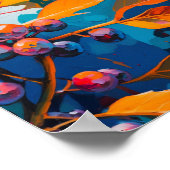 紅葉色彩の鮮やか油抽象芸術紅葉 ポスター (角)