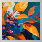 紅葉色彩の鮮やか油抽象芸術紅葉 ポスター (正面)